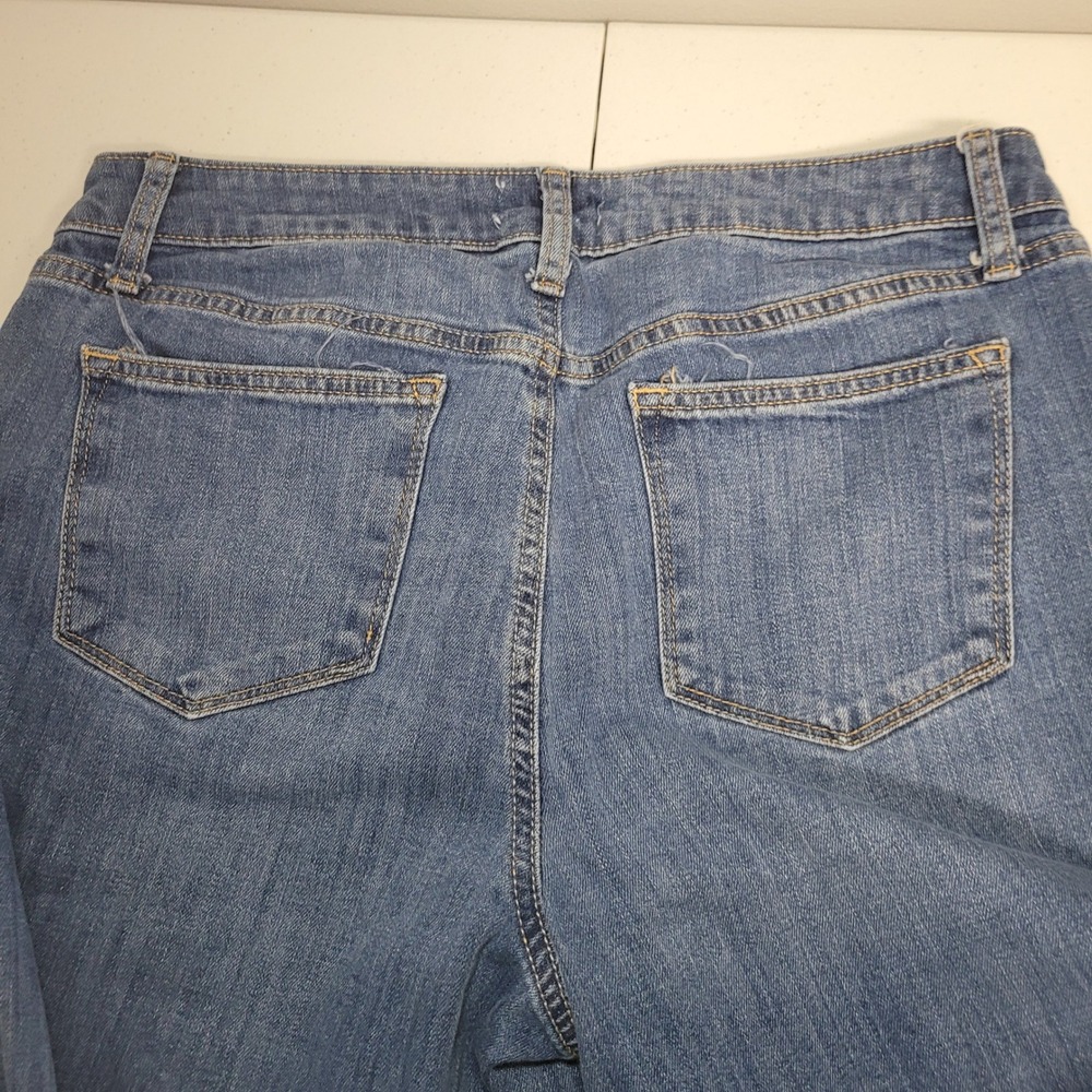 Sonoma Goods For Life Womens Blue Jeans High Rise Raw Hem Size 12 - Picture 4 of 4